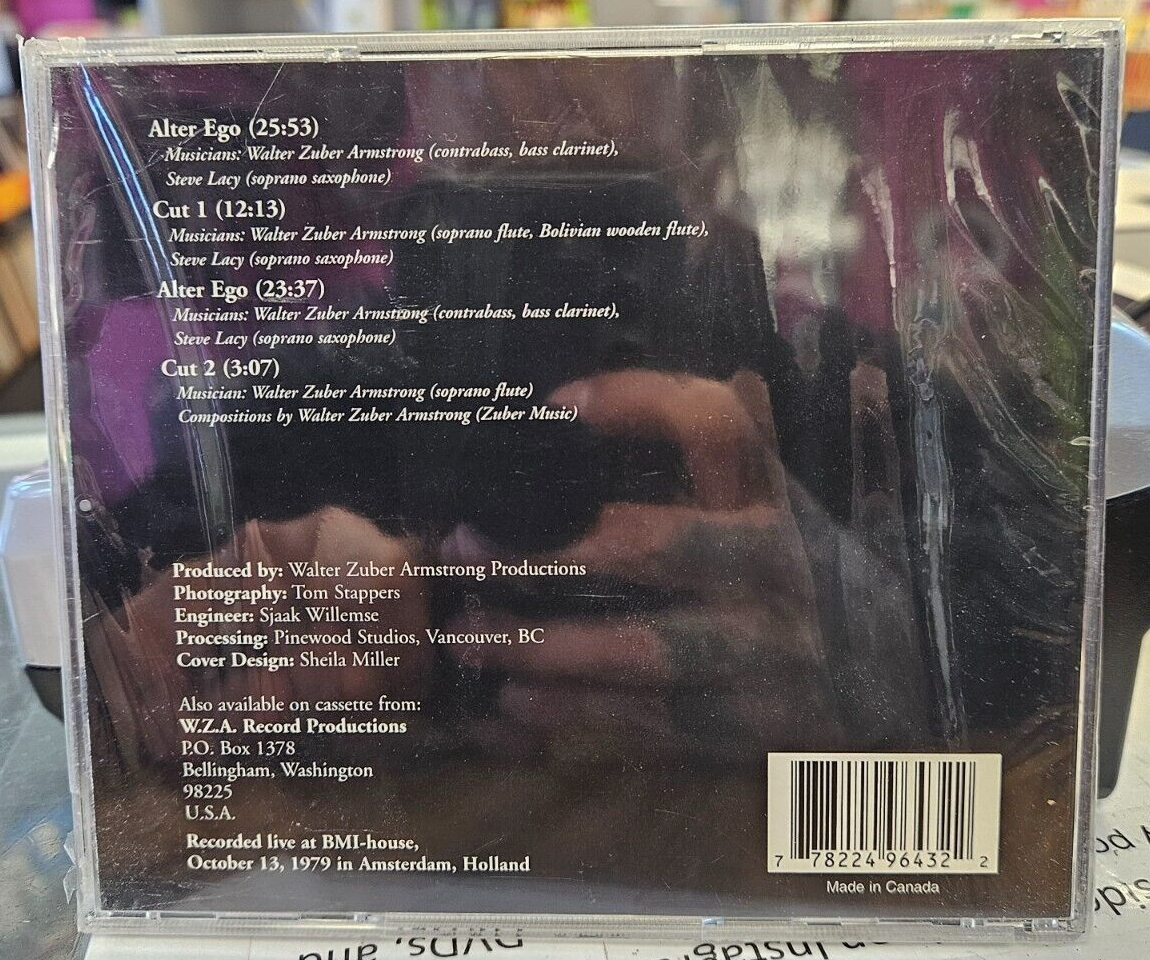 Walter Zuber Armstrong Steve Lacy Duet "Alter Ego" Oct 13th 1979 New Sealed CD1