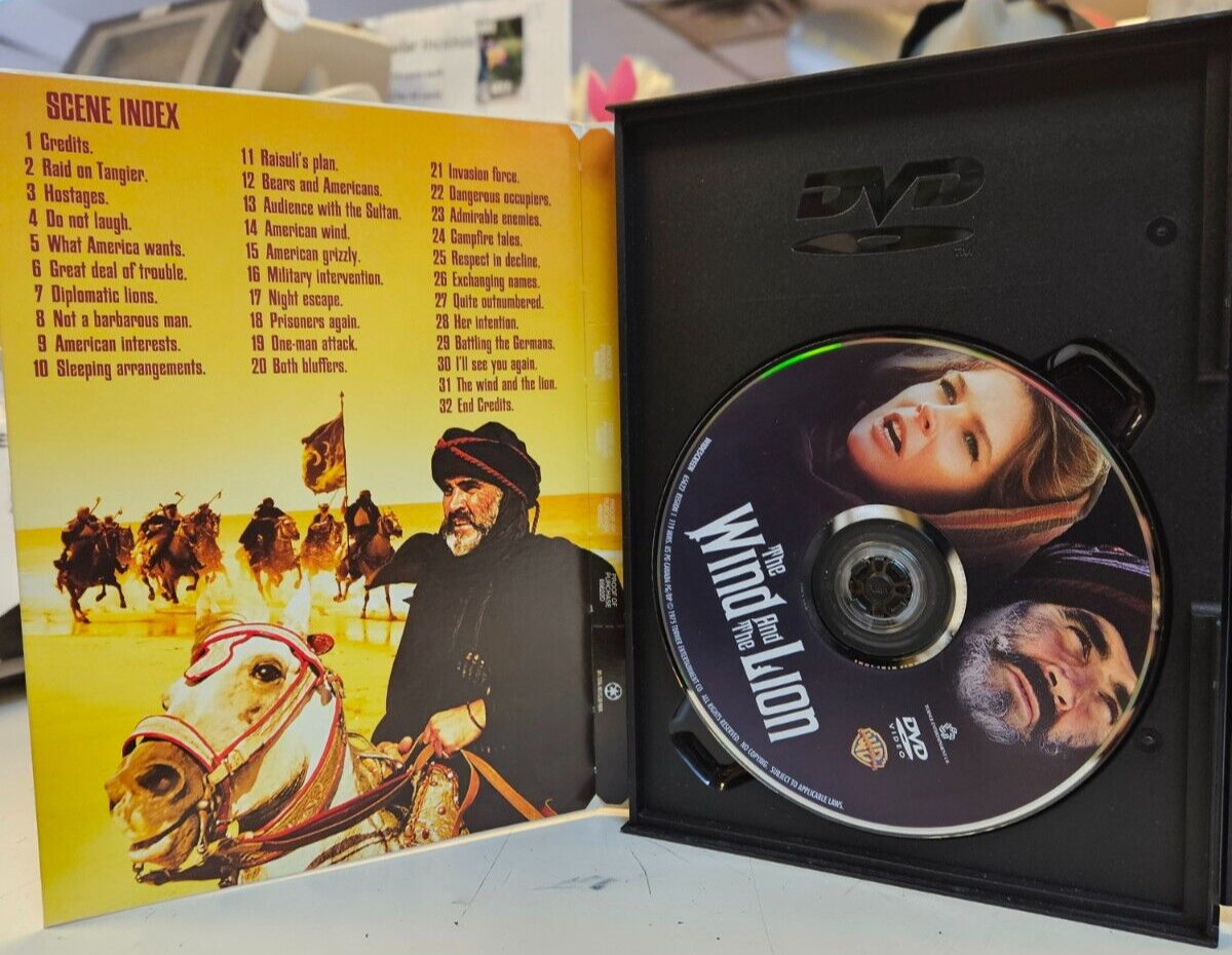 The Wind and the Lion (DVD, 1975) Used VG+2004 DVD Release Herb Jaffe Production3