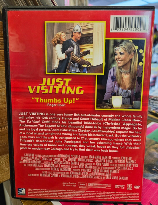 JUST VISTING Used DVD VG+ RARE Movie Reno, Applegate, Clavier1