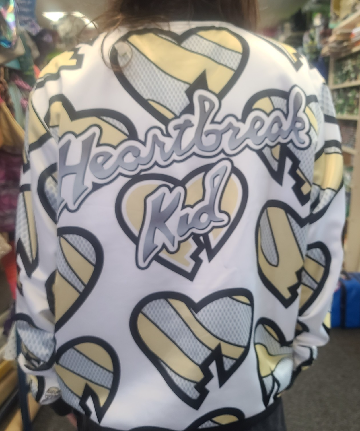 Shawn Michaels HBK Gold White Black Large Used Chalk Line Jacket Tribute Attire1