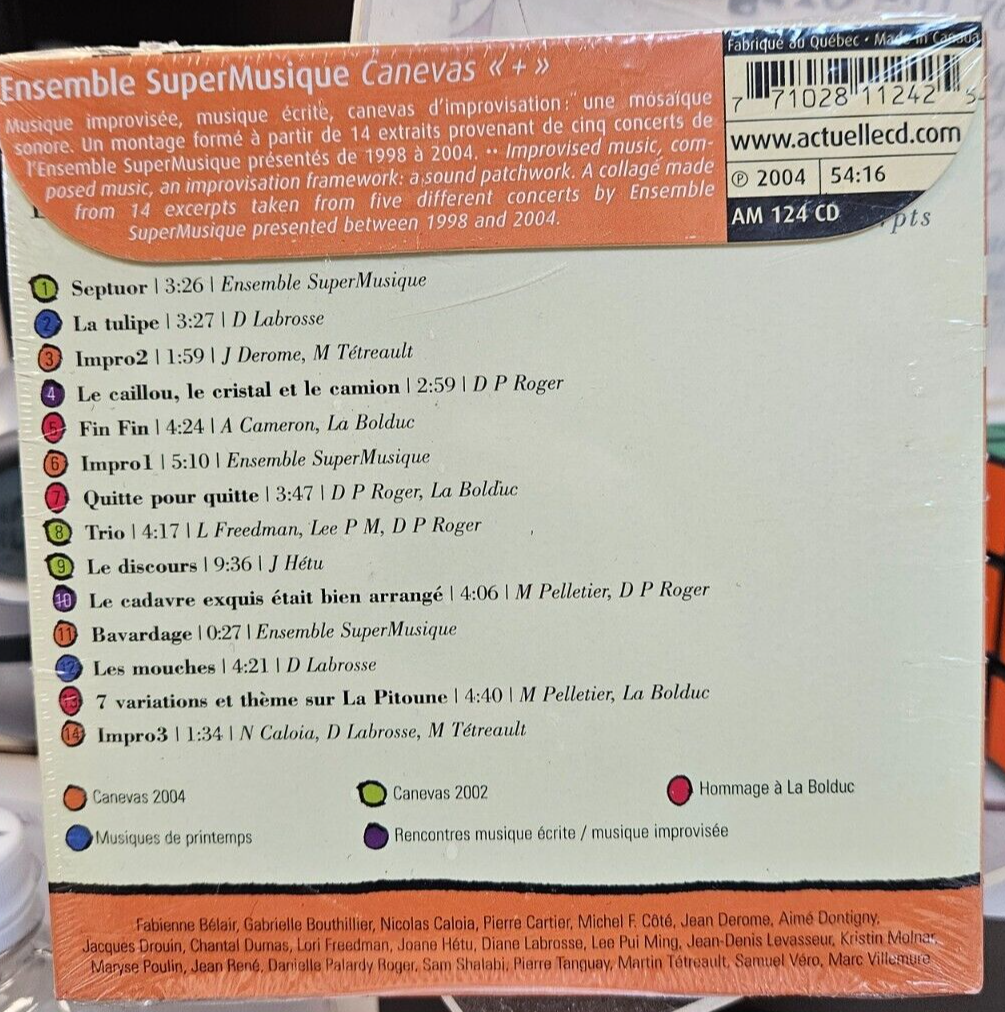 ESEMBLE SUPERMUSIQUE "CANEVAS" Brand New Factory Sealed CD1
