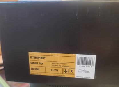 JOHNSTON & MURPHY 9.5 Narrow New Fetzer Penny Leather Loafers W/ Box 20-61417