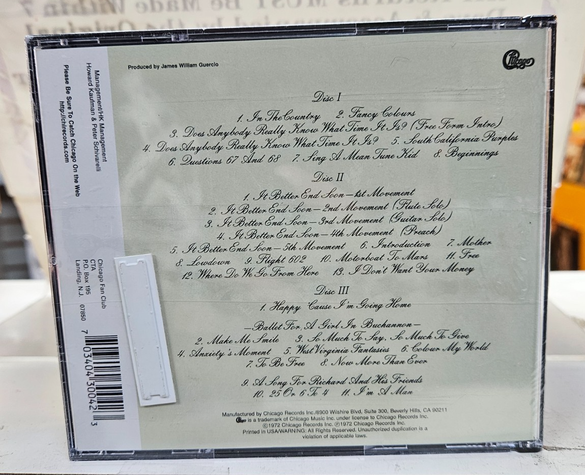 CHICAGO AT CARNEGIE HALL VOL.1,2,3&4 BRAND NEW FACTORY SEALED X3 CDS MINT1