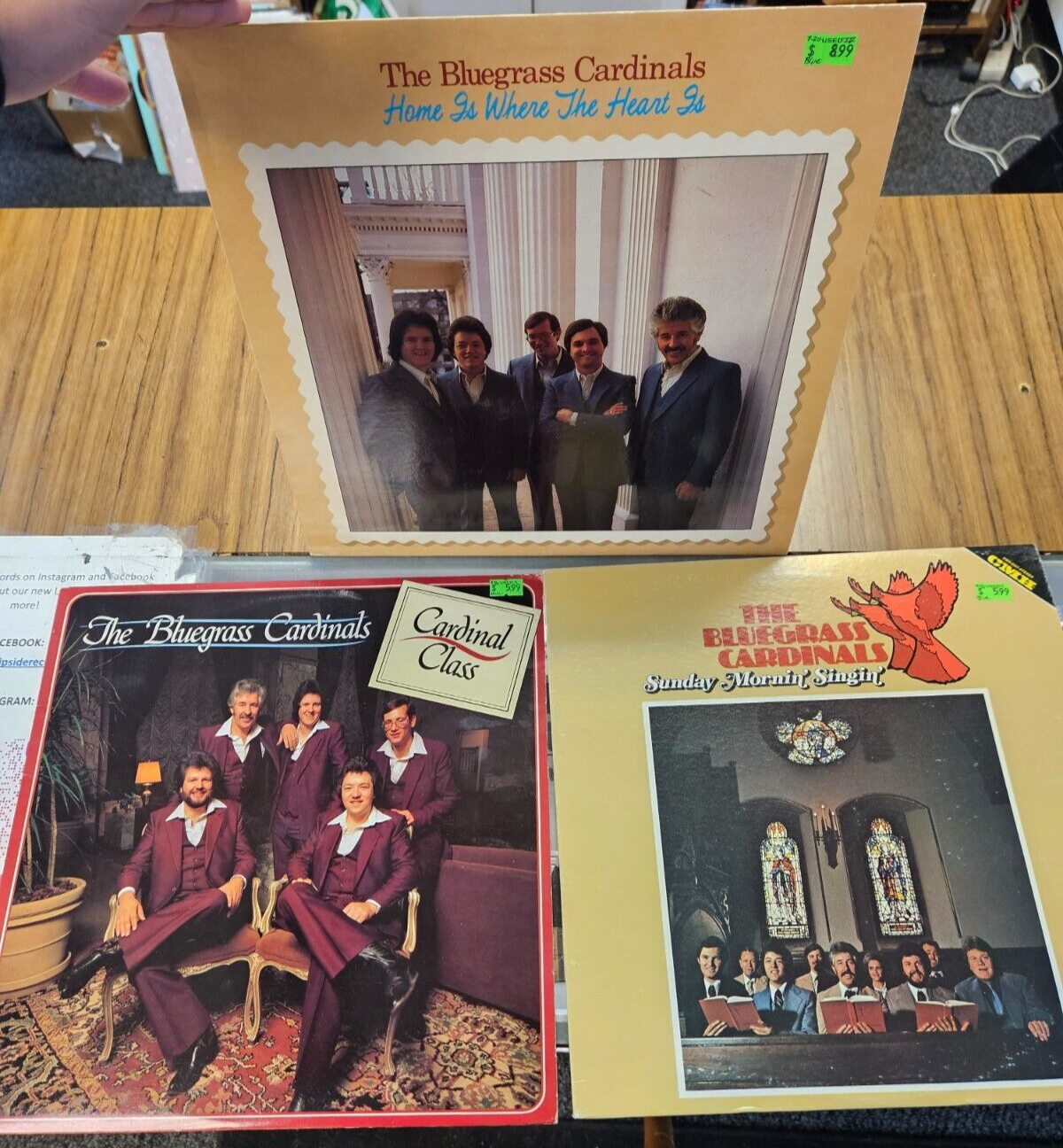 Bluegrass Cardinals X3 LPs All VG+ VG0