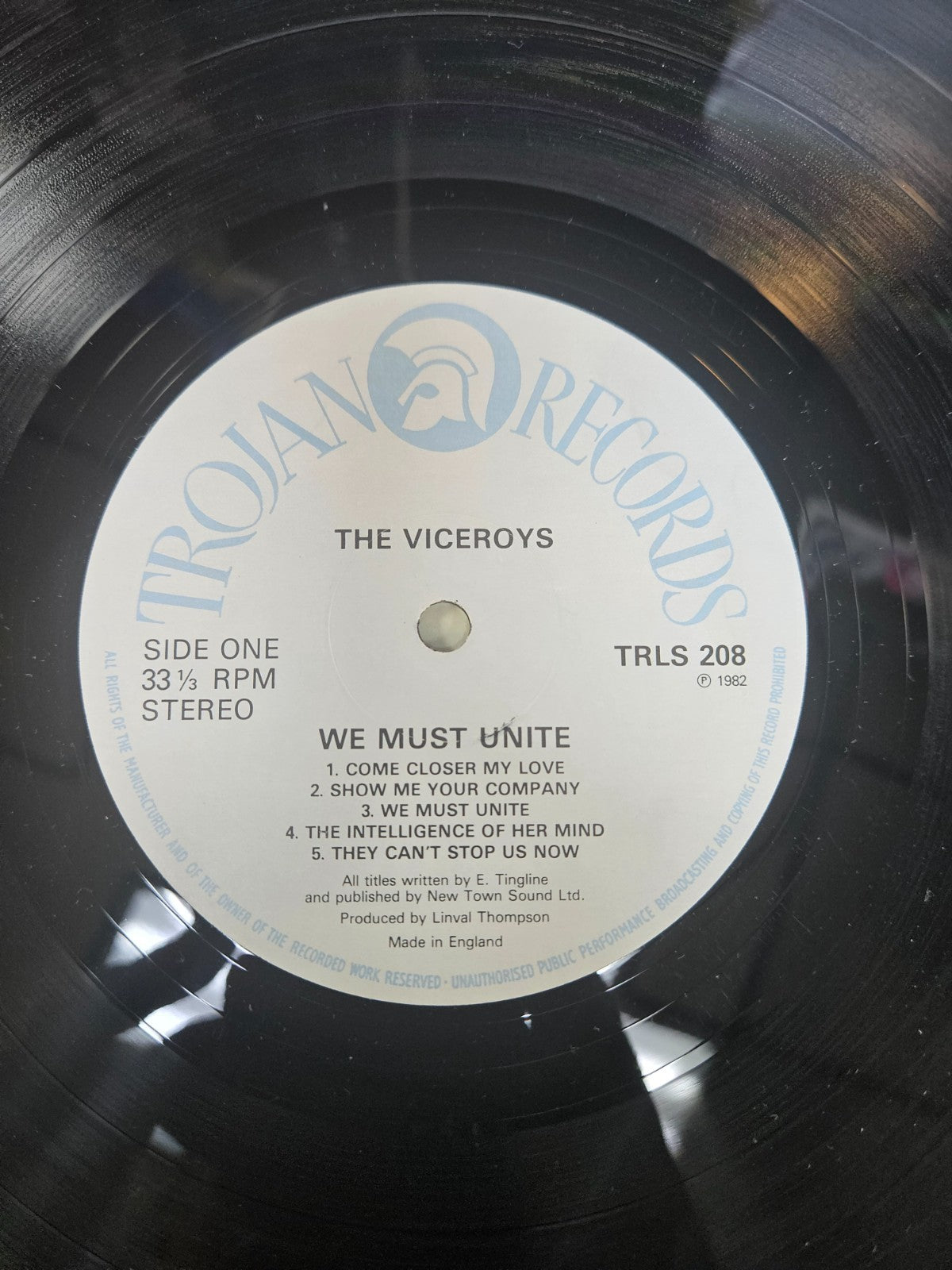 THE VICEROYS "We Must Unite" 1982 Trojan Records Relaese U.K. VG+ LP Cover VG+7