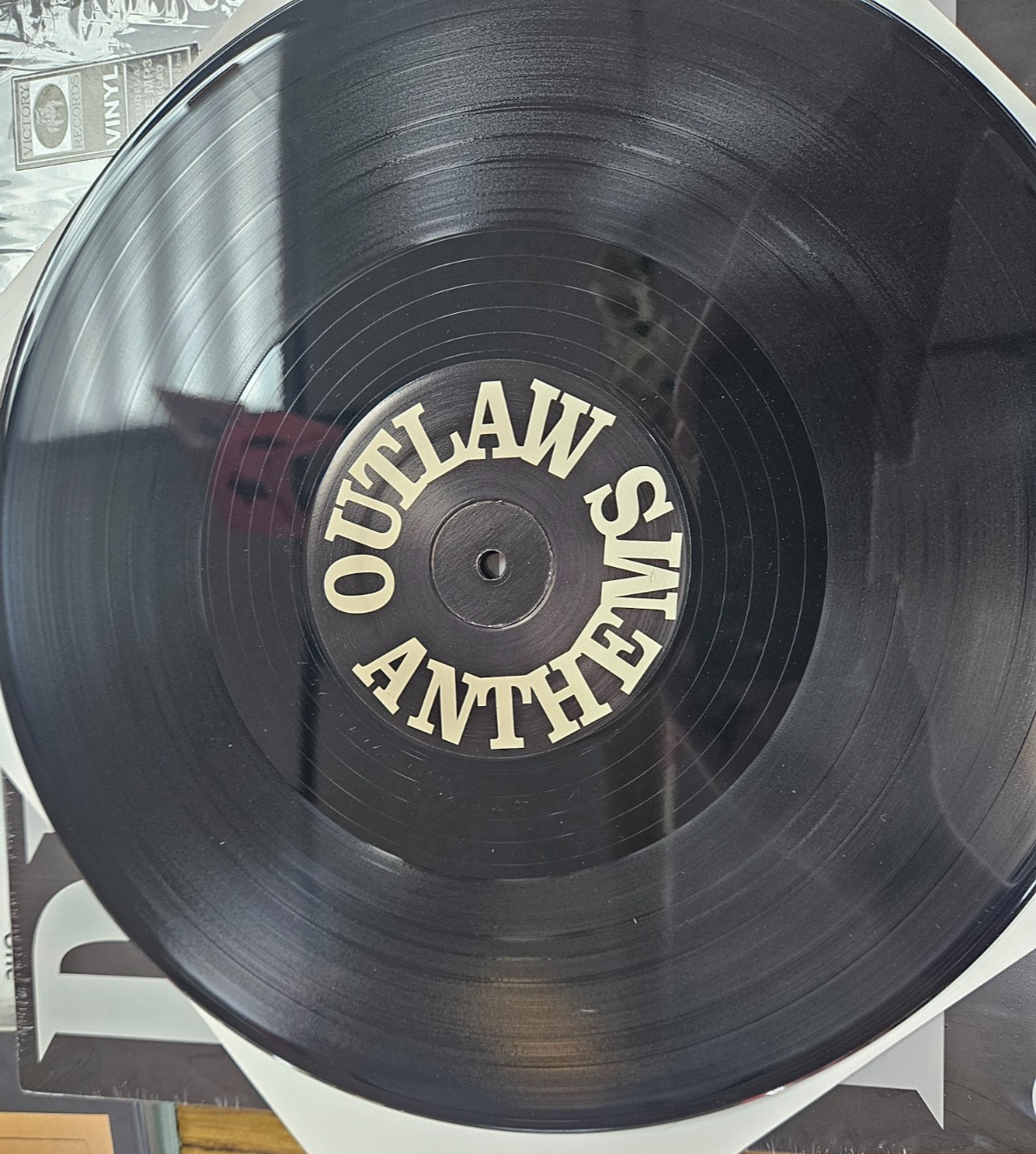BLOOD FOR BLOOD "Outlaw Anthems" Victory 2015 With Download Used LP Near Mint8