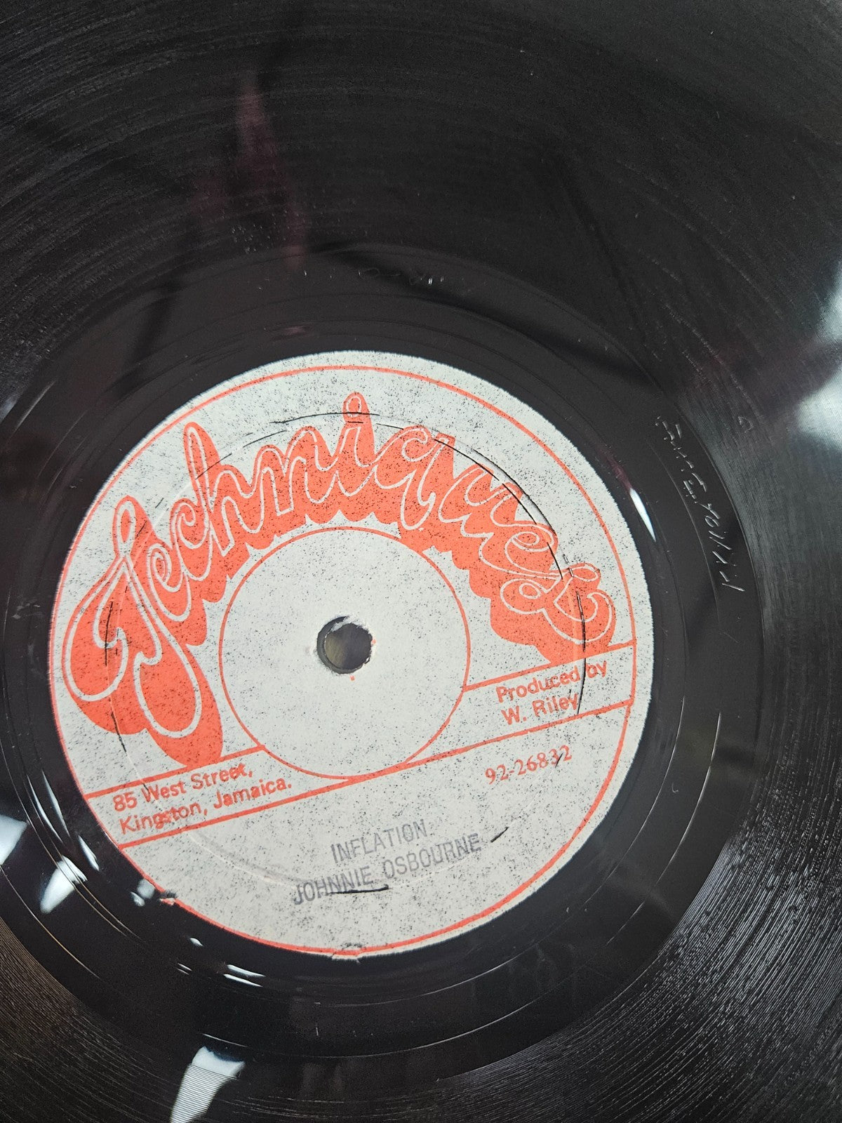 JOHNNIE OSBOURNE "INFLATION"JAMAICA IMPORT  12" NM BLANK  SLEEVE 1981 TECHNIQUES1