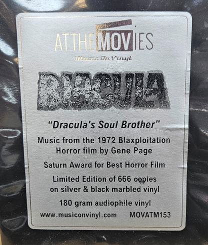 BLACULA SOUNDTRACK M.O.V. SILVER & BLACK MARBLED VINYL NUMBERED COPY SEALED LP1