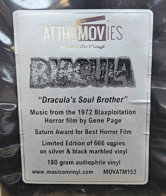 BLACULA SOUNDTRACK M.O.V. SILVER & BLACK MARBLED VINYL NUMBERED COPY SEALED LP1