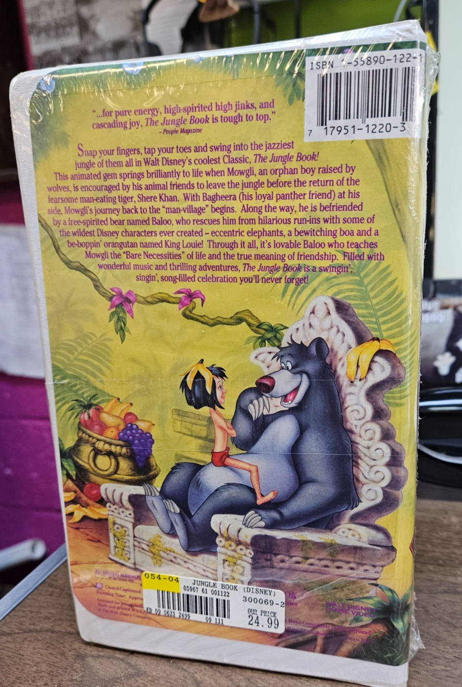 The Jungle Book Black Diamond 1992 Release. Brand New Factory Sealed VHS Tape1