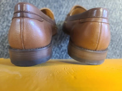 JOHNSTON & MURPHY 9.5 Narrow New Fetzer Penny Leather Loafers W/ Box 20-61415