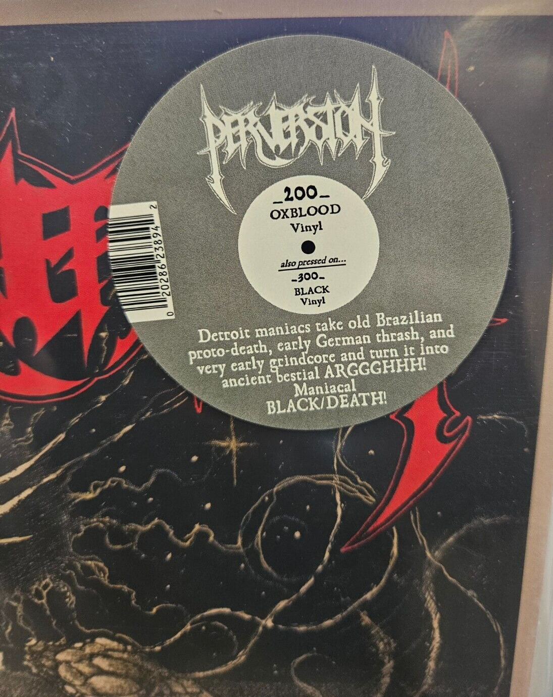 PERVERSION "Die Irae" Limited 200 Oxblood Used NM LP1