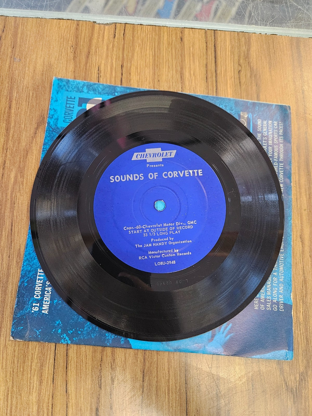 SOUNDS OF CORVETTE 1961 USED 7" BY CHEVROLET  AMERICA'S SPORTS CAR VG+ VG RECORD2