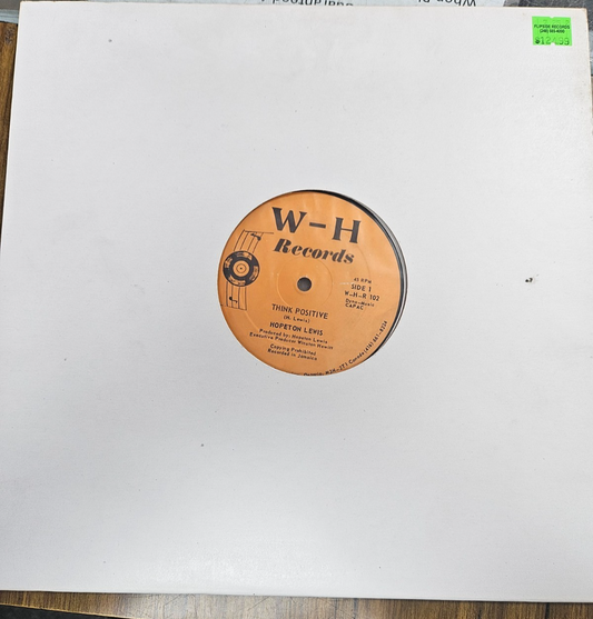 HOPETON LEWIS "THINK POSITIVE" 12" W-H RECORDS RELEASE 45 RPM VG+ GENERIC COVER 0