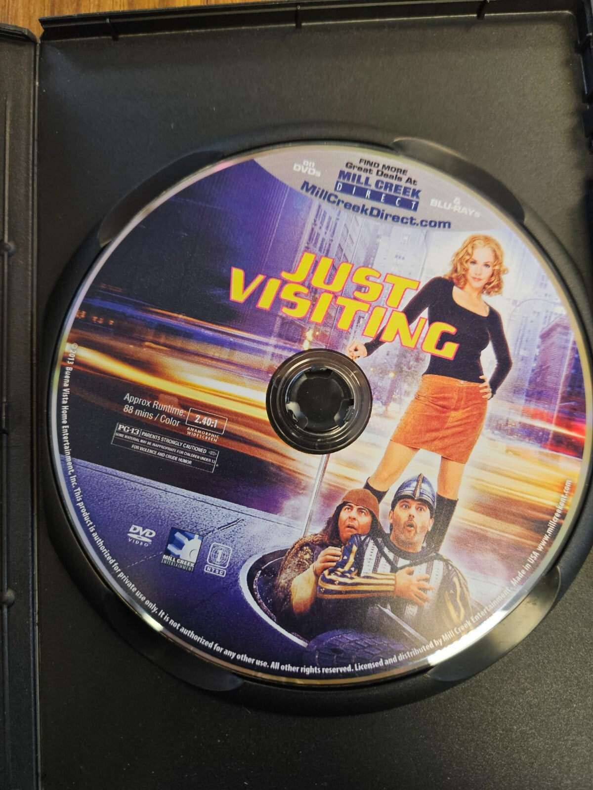 JUST VISTING Used DVD VG+ RARE Movie Reno, Applegate, Clavier4