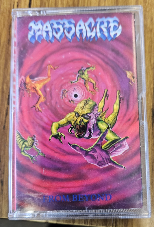 MASSACRE "FROM BEYOND" USED CASSETTE 1991 EARACHE RECORDS RELEASE VG+ VG+0