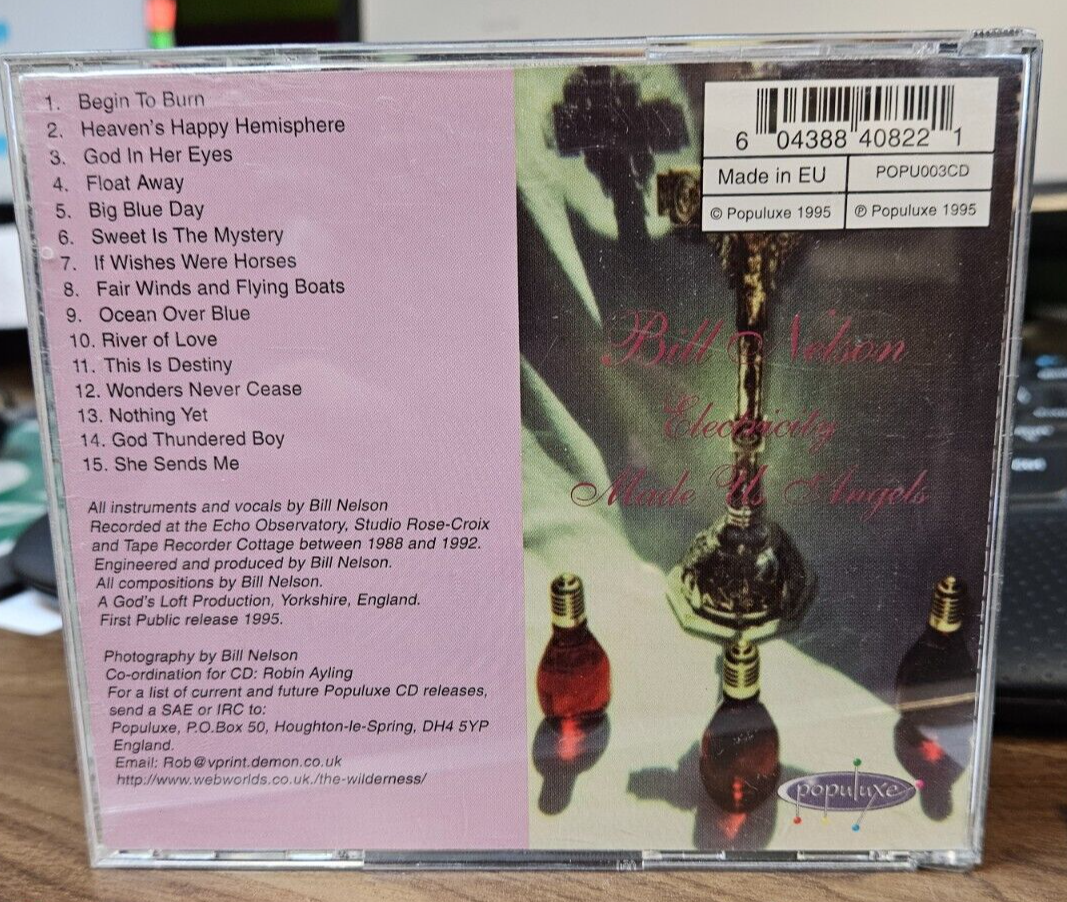 BILL NELSON "Electricty Made Us Angels" Used CD NM NM 1995 Release1