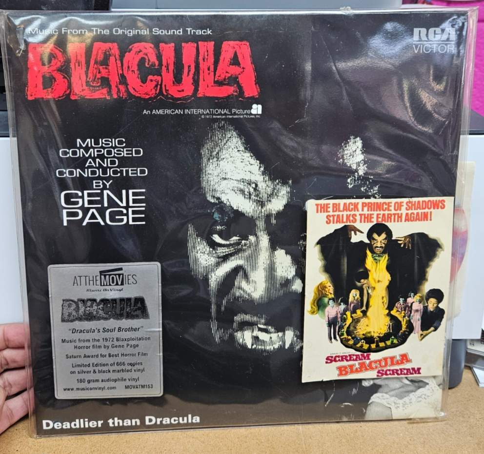BLACULA SOUNDTRACK M.O.V. SILVER & BLACK MARBLED VINYL NUMBERED COPY SEALED LP0