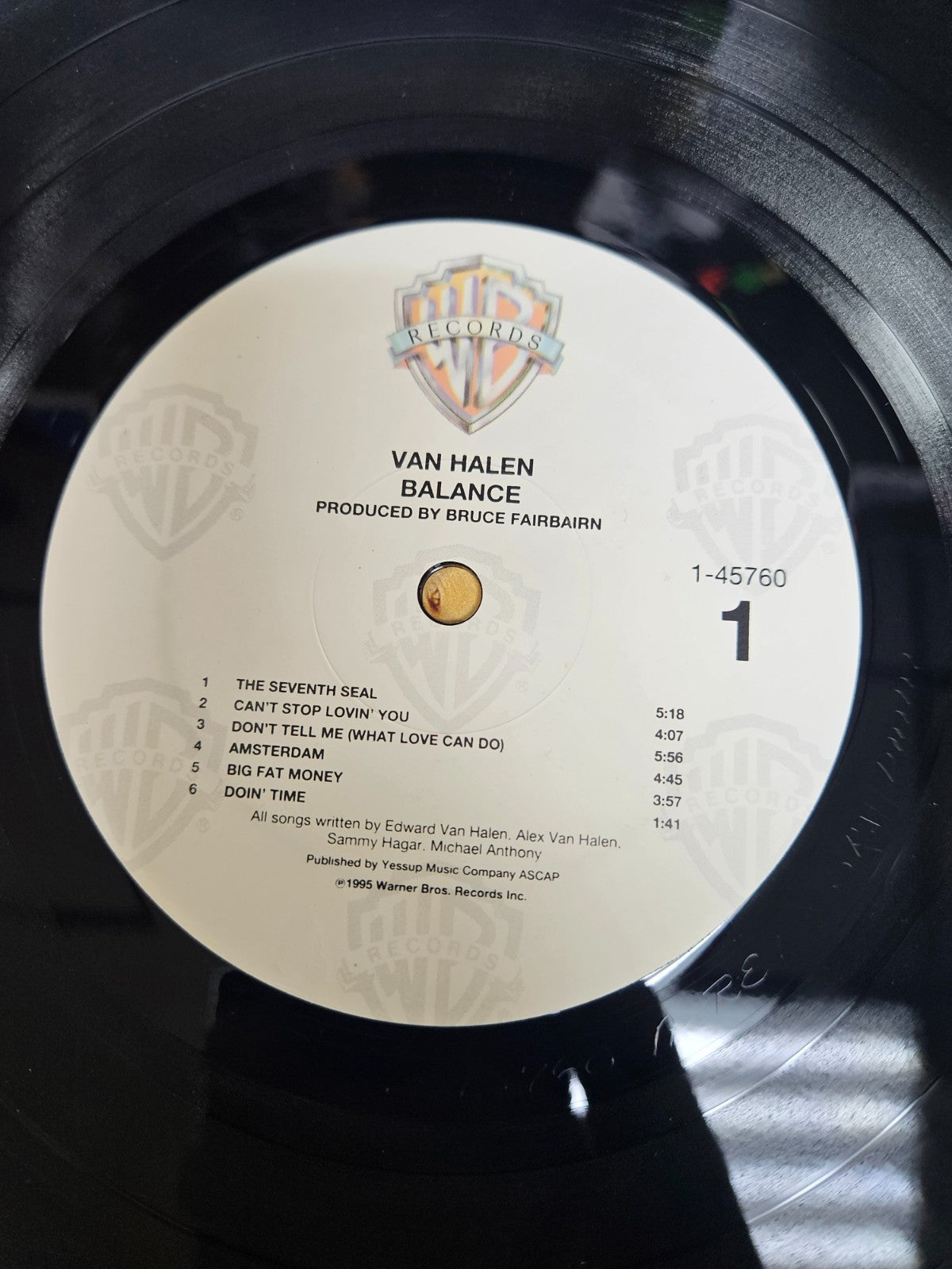 VAN HALEN "Balance" 1995 Warner Brothers Release Used LP VG+ VG+5