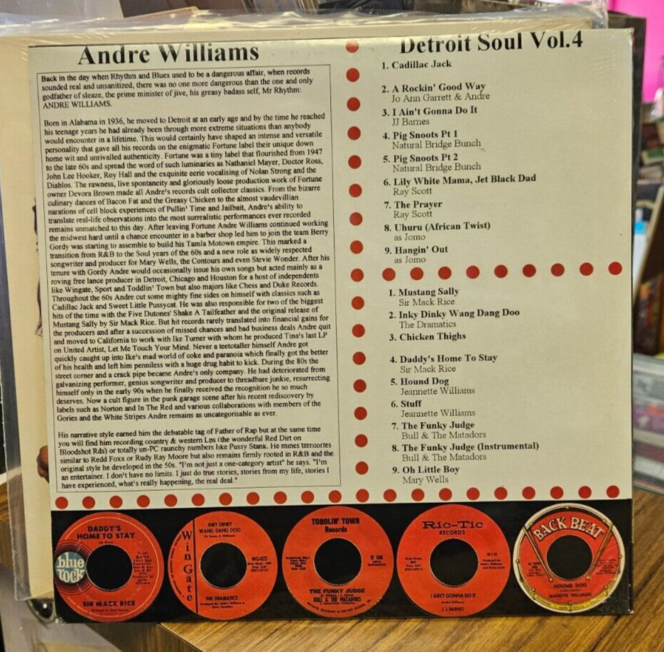 Andre Williams Detroit Soul Vol 4 Brand New Sealed LP1