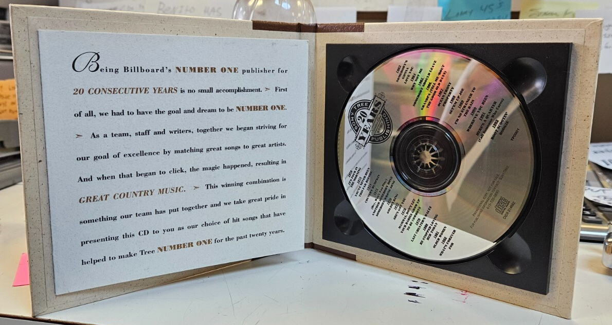 Sony Tree Publishing 20 Years Number One 1972-1992 RARE CD Sampler Like New NM2