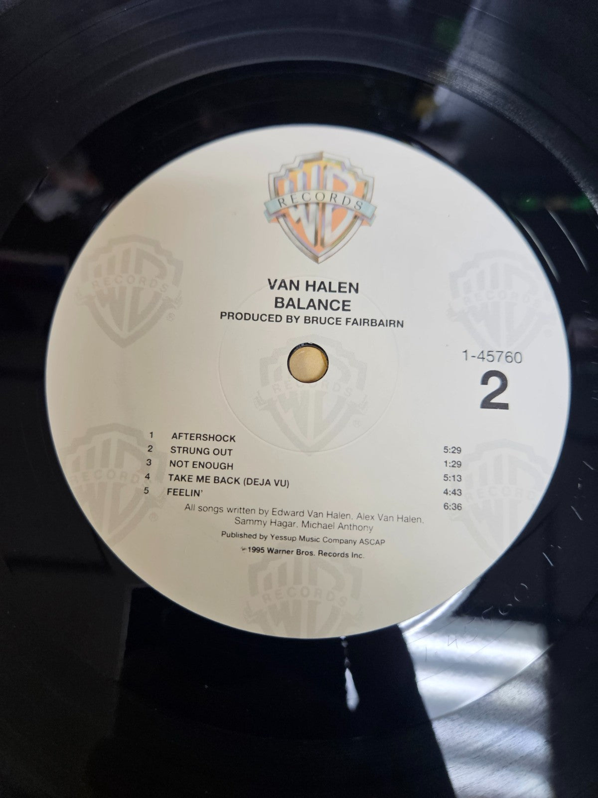 VAN HALEN "Balance" 1995 Warner Brothers Release Used LP VG+ VG+6