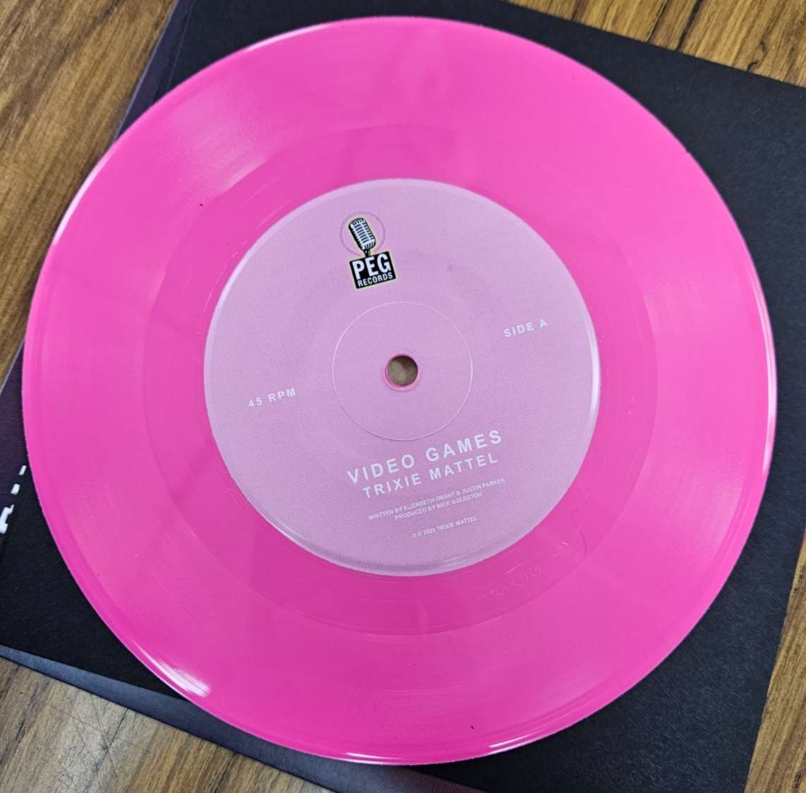 TRIXIE MATTEL "video Games" Bubblegum Pink LTD 1,000 Copies Etched Used 7" NM NM3