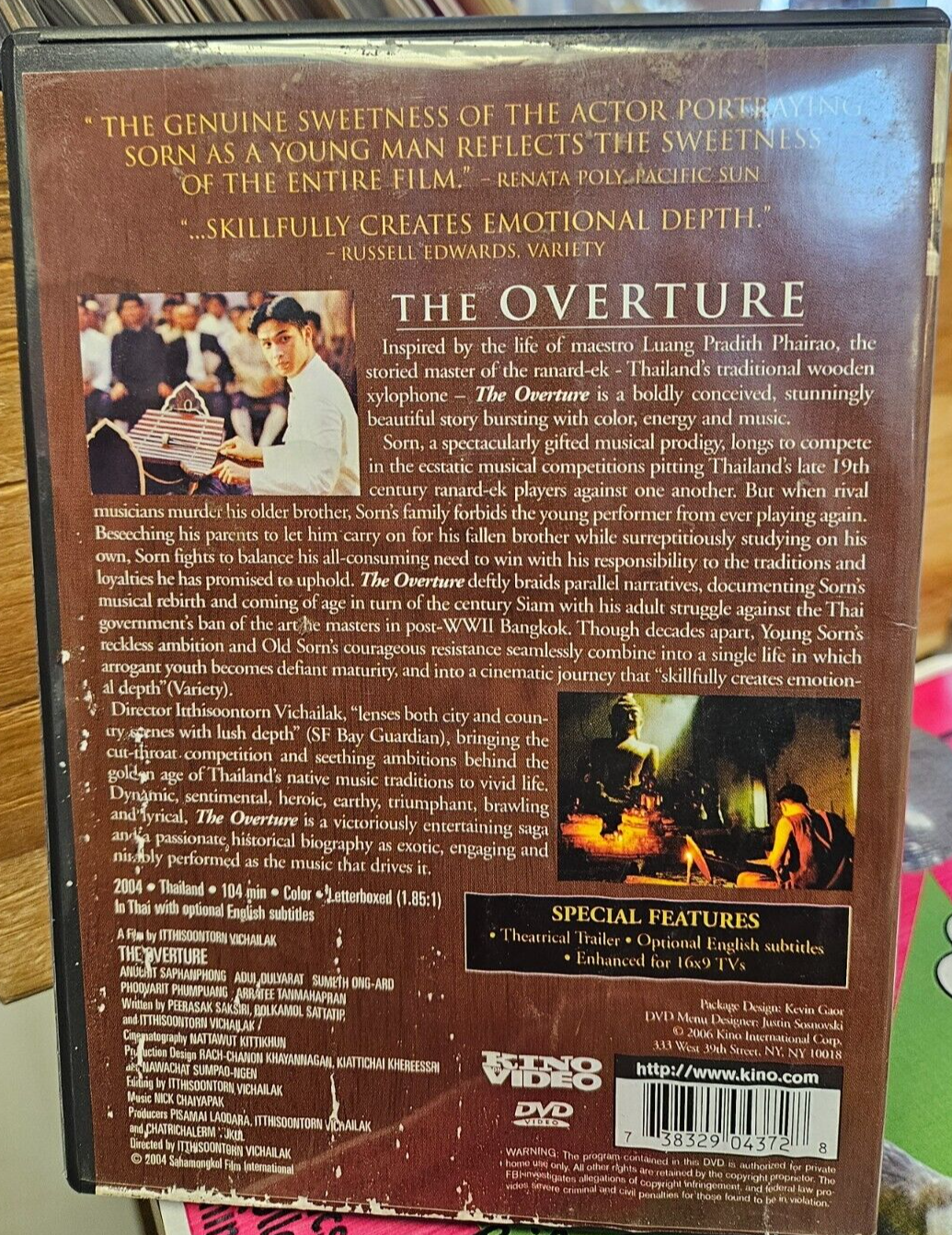 THE OVERTURE Film By Itthisoontorn Vichailak  "RARE" 2006  Used DVD VG+1