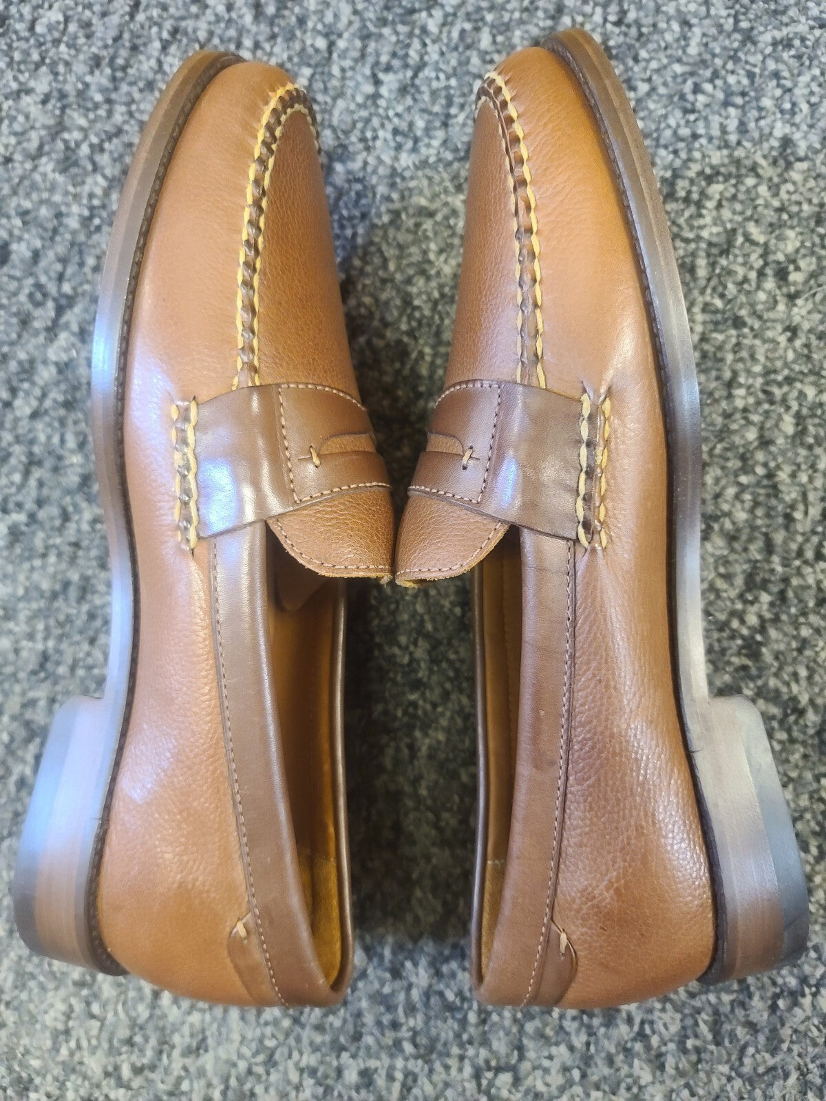 JOHNSTON & MURPHY 9.5 Narrow New Fetzer Penny Leather Loafers W/ Box 20-61412
