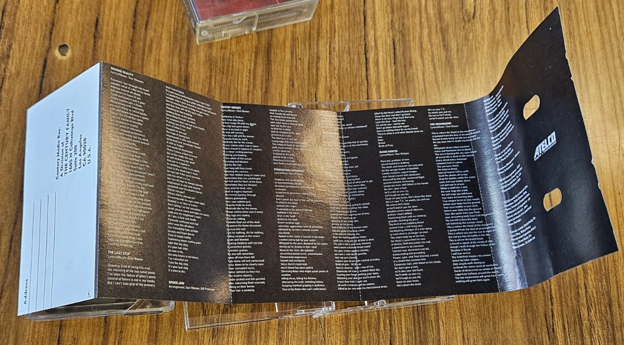 HEXX "MORBID REALITY" USED 1991 CASSETTE CENTURY MEDIA RECORDS RELEASE VG+ VG+3