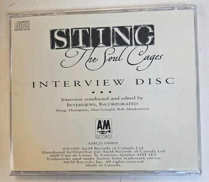 Sting "The Soul Cages Interveiw Disc" Used CD VG+1