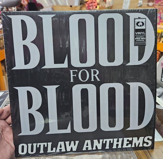BLOOD FOR BLOOD "Outlaw Anthems" Victory 2015 With Download Used LP Near Mint0