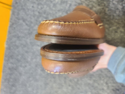 JOHNSTON & MURPHY 9.5 Narrow New Fetzer Penny Leather Loafers W/ Box 20-61414
