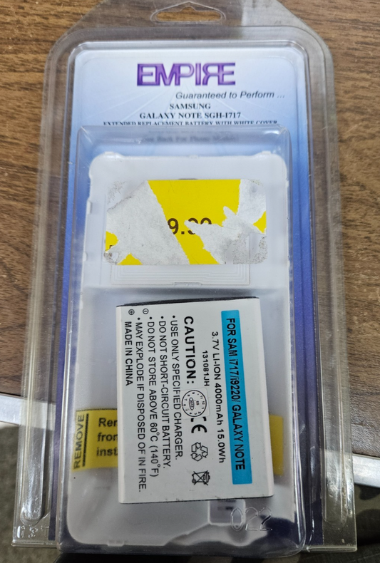 Empire Samsung Galaxy Note Sgh-i717 Extended Replacement Battery W/ Cover New 0