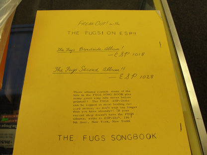FUGS' Songbook 1966 Edition Tuli Kupferberg Ed Sanders Vinny Leary1