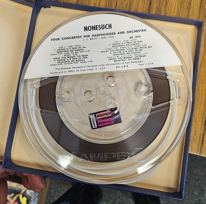 J.S. Bach Four Concertos For Harpsichords Nonesuch 7.5inch Reel Used VG3