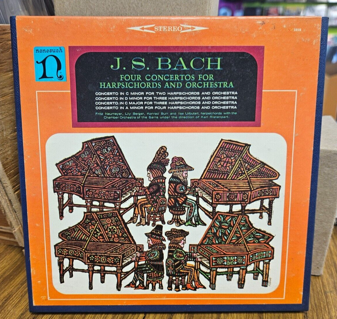 J.S. Bach Four Concertos For Harpsichords Nonesuch 7.5inch Reel Used VG0