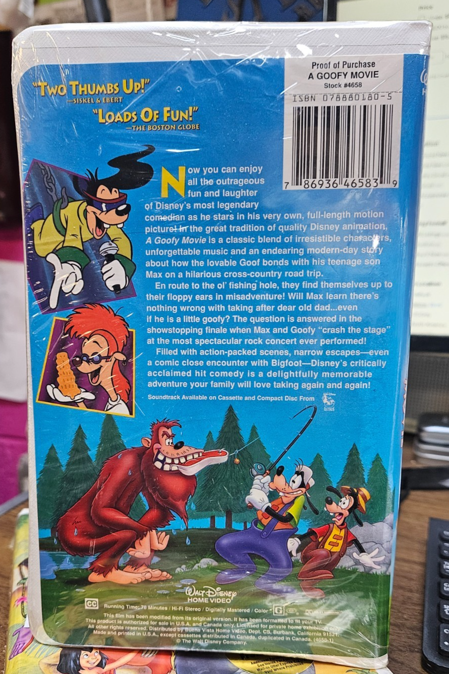 A GOOFY MOVIE Disney 1995 Release Factory Sealed VHS Tape1