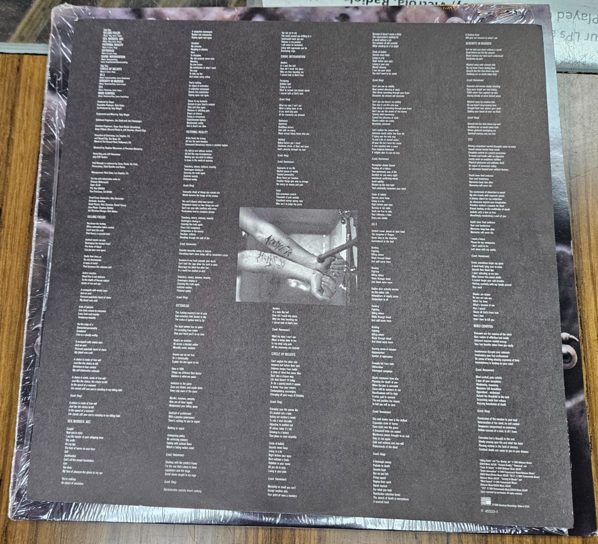 SLAYER Divine Intervention RED Translusent Vinyl VG+ Used LP 1994 W/ Lyric Sheet3