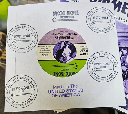THE BUMMERS "I Can't Imagine  L.S.D. New 7" MONO Record Mojo-Bone Records 45 RPM4