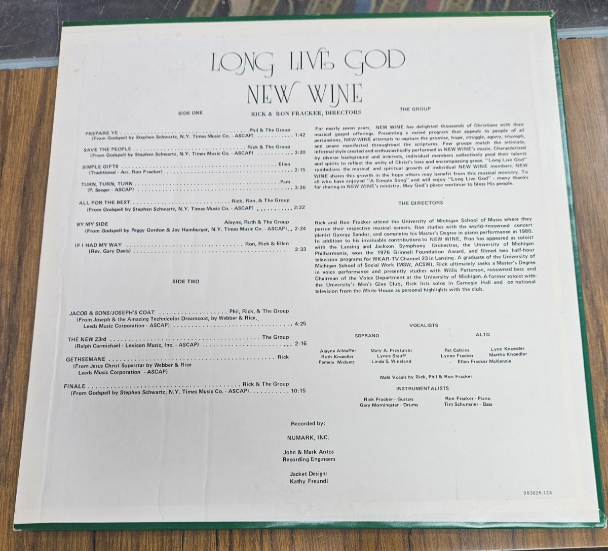 A SIMPLE SONG RICK / RON FRACKER & NEW WINE, LONG LIVE GOD LP COMBO USED VG VG2