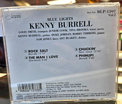 KENNY BURRELL"Blue Lights" Blue Note VOL.2 Used CD VG VG1