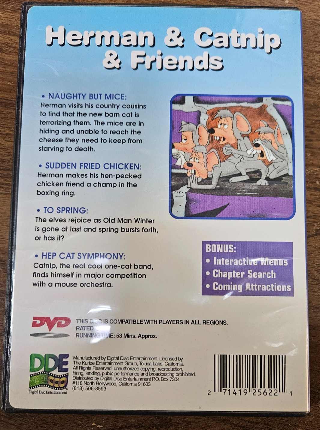 Herman & Catnip & Friends Used RARE DVD VG+ VG+ Cartoon Classics All Region1