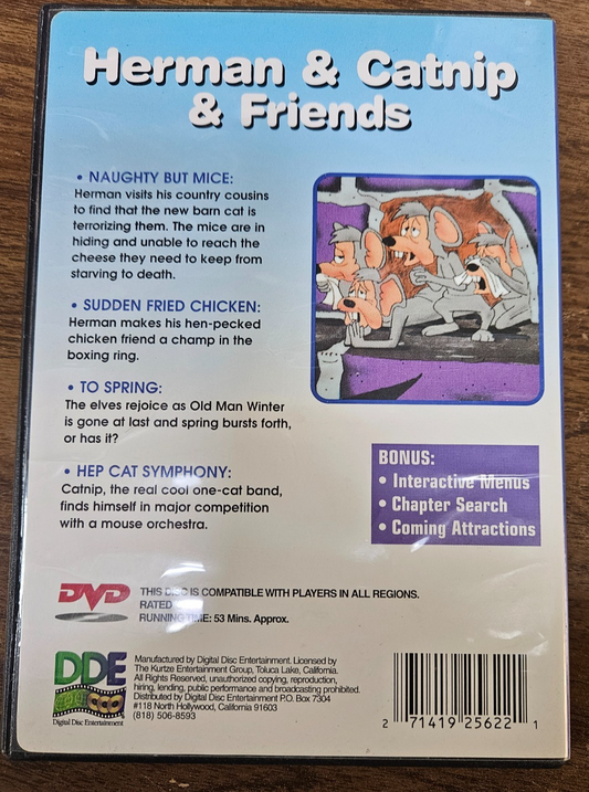 Herman & Catnip & Friends Used RARE DVD VG+ VG+ Cartoon Classics All Region1