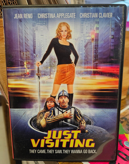 JUST VISTING Used DVD VG+ RARE Movie Reno, Applegate, Clavier0