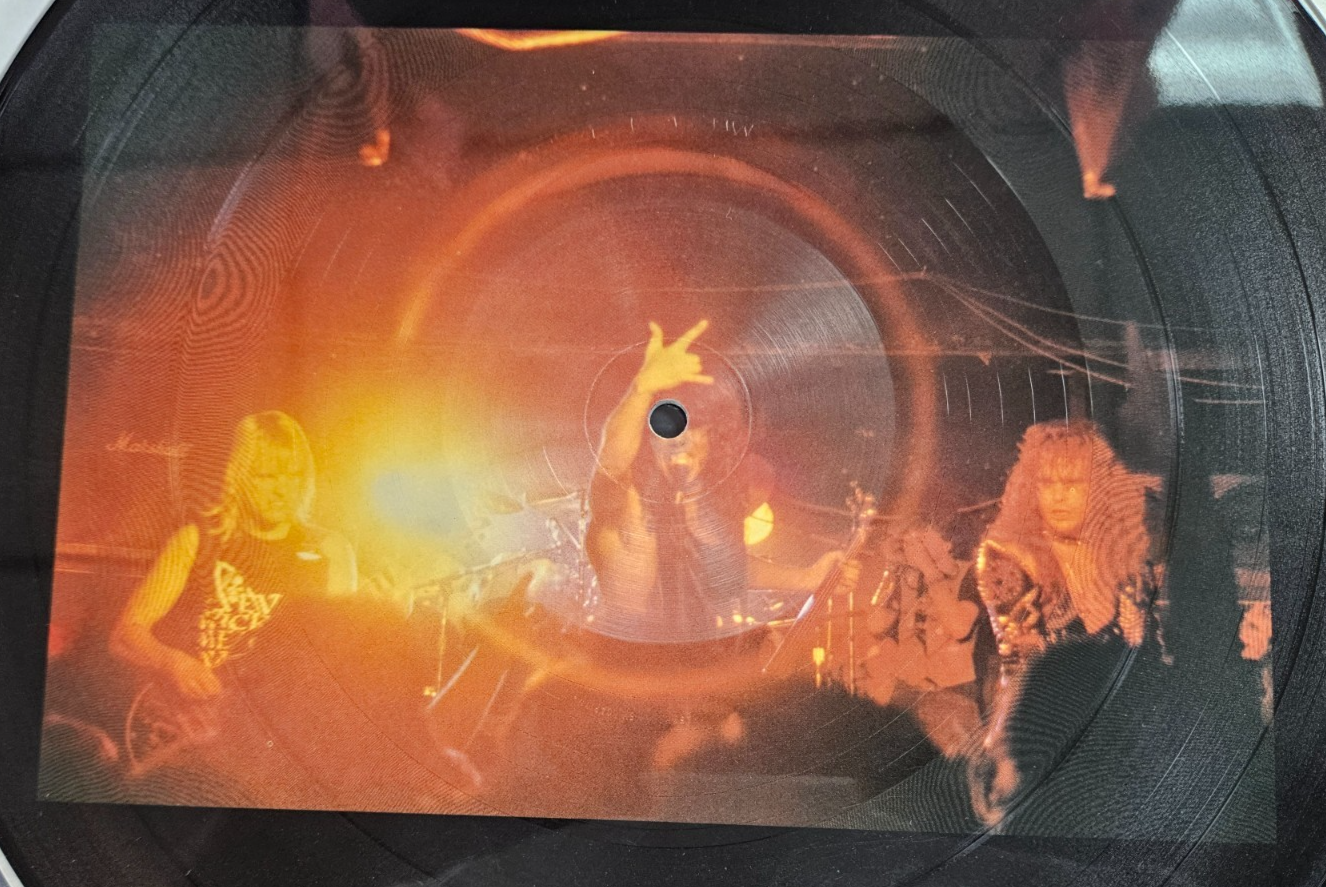 SLAYER "Live Undead" Picture Disc  Gray Stripe 1985 Metal Blade  VG+ VG Used LP8