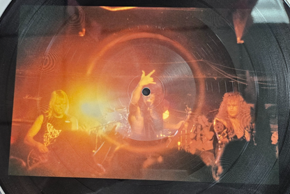 SLAYER "Live Undead" Picture Disc  Gray Stripe 1985 Metal Blade  VG+ VG Used LP8