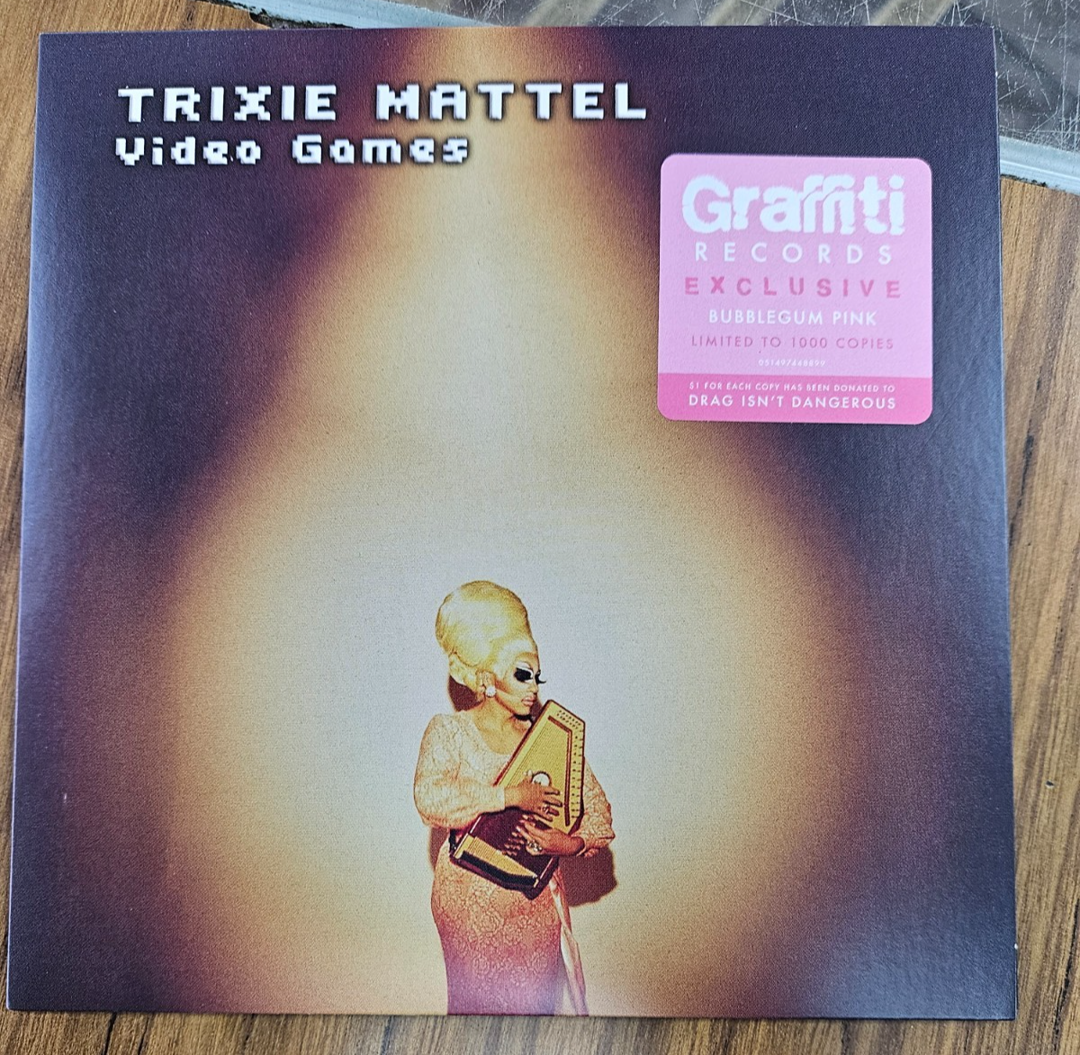 TRIXIE MATTEL "video Games" Bubblegum Pink LTD 1,000 Copies Etched Used 7" NM NM0